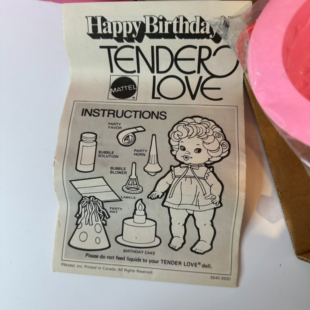 VINTAGE 1975 Mattel Happy Birthday Tender Love Doll NIB Rare New In Box - Picture 5 of 10